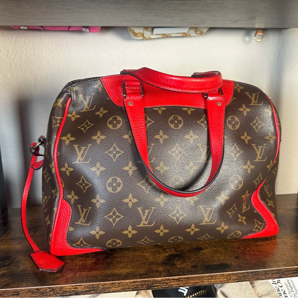 Louis Vuitton Red Trim Monogram Speedy-style Women’s Handbag